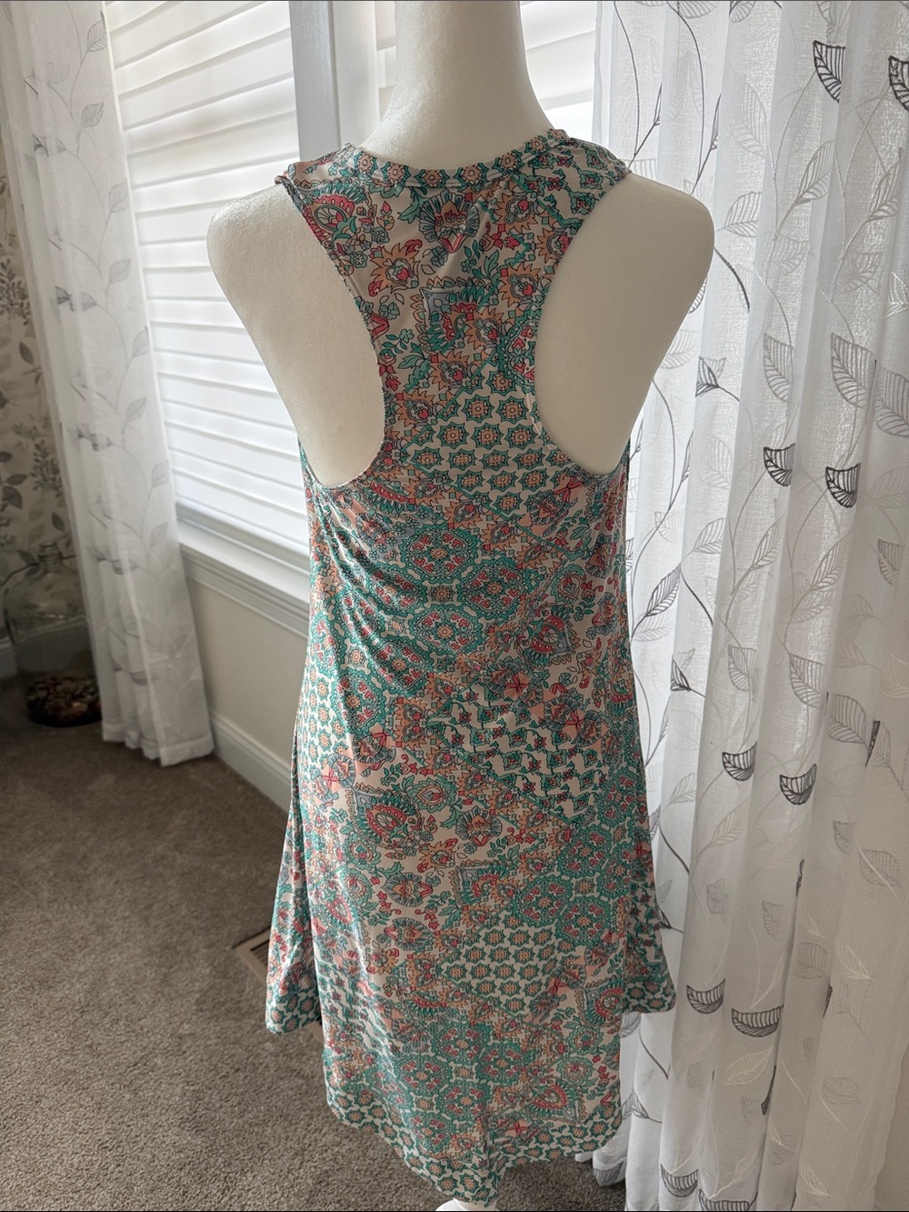 Coco Reef Floral Print Swimsuit cover-up in Mint & Coral - Picture 2 of 4